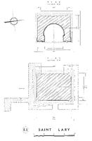 Pile funéraire (Saint-Lary, Gers) - Plan suivant X-X' et plan suivant Y-Y' à l'échelle 1/20e