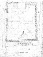 Pile de Betbèze (Mirande, Gers) - Minute de terrain du plan pierre à pierre à l'échelle 1/30e de l'enclos Funéraire 1