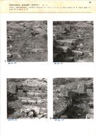Glanum - Sanctuaire primitif (XXXV) - (pl. 2) - Partie intermédiaire ; escalier longeant les pièces a et b, et murs nord-a et b, faces nord (1) ; seuil de la pièce a (2)