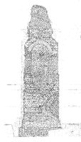 Pile funéraire de La Tourraque (Labarthe-Rivière, Haute-Garonne) - Élévation pierre à pierre à l'échelle 1/20e de la façade sud