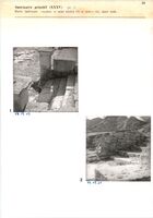 Glanum - Sanctuaire primitif (XXXV) - (pl. 3) -  Partie inférieure ; escalier, et murs nord-d (1) et nord-c (2), faces nord