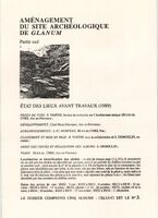 Campagne d'aménagement du site archéologique de Glanum - Partie Sud - Page de garde 3