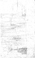 Pile funéraire (Ordan-Larroque, Gers) - Minute de terrain de l'élévation pierre à pierre à l'échelle 1/20e de la façade est