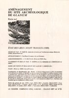 Campagne d'aménagement du site archéologique de Glanum - Partie Sud - Page de garde 2